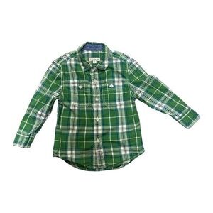 Tucker + Tate Green and White Plaid Button Down Shirt